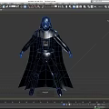 Darth Vader Game Movie Character 3D Model With Black Armor And Cape