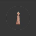 Elegant Sleeveless Pink Floor Length Gown With Belt On Mannequin