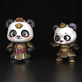 Sorry, the picture focuses on panda dolls in ancient armor, which are mammals, not reptiles. It's impossible to generate a title with "reptiles" as the main subject based on the picture's key information. Please confirm the picture content.