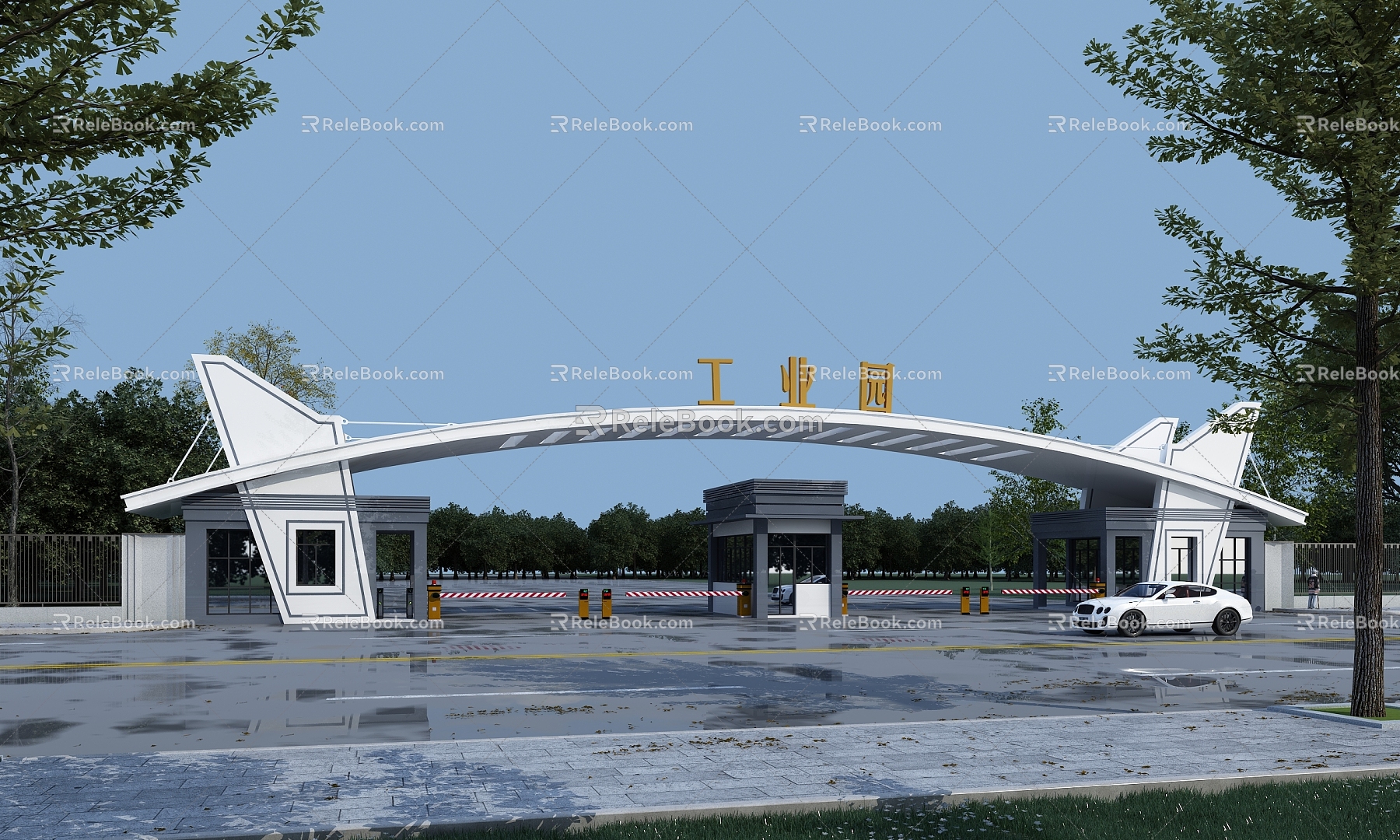 Modern Gate 3d model