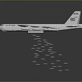 U.S. Air Force Transport Aircraft BO Tail Number Deploying Multiple Missiles Aerial