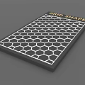 Grid Shape Wall Decor With Hexagon Pattern And Minimalist Black White Design 3d model