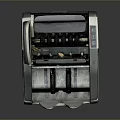 Electronic Money Counter Machine With Silver Body And Cash Counting Function 3d model
