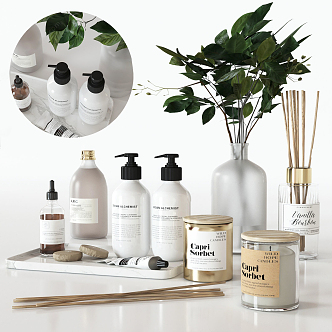 Modern toiletries 3d model