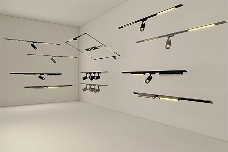 Modern Spotlights Track Lights 3d model