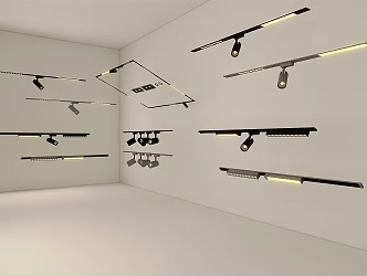 Modern Spotlights Track Lights 3d model