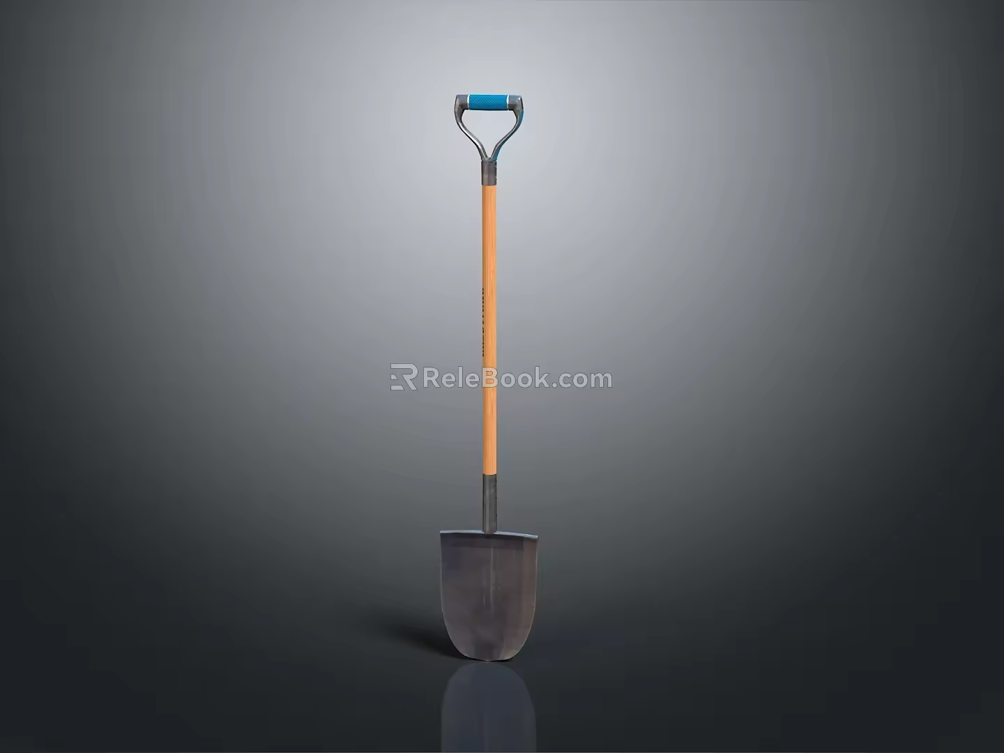 Modern spade shovel pointed spade 3d model