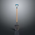 Modern spade shovel pointed spade 3d model