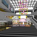 Modern Atrium Shopping Mall Atrium Shopping Mall Lobby Shopping Mall Escalator Sightseeing Elevator Atrium View 3d model