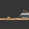 Home Fitness Rowing Machine With LCD Display Comfortable Seat And Ergonomic Handles
