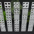 Decorative Architectural Perforated Panels With Various Geometric Patterns And Designs 3d model
