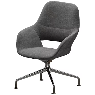 Wilkhanhn Modern Simple Fabric Office Chair Office Chair Armchair Leisure Chair 3d model