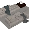 Double sofa Multi-person sofa Corner sofa 3d model