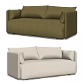 Modern Multiplayer Sofa Menu Two-Seat Sofa 3d model