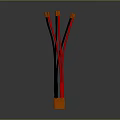 High Quality Computer Cables With Orange Black Sleeves And Multiple Connectors