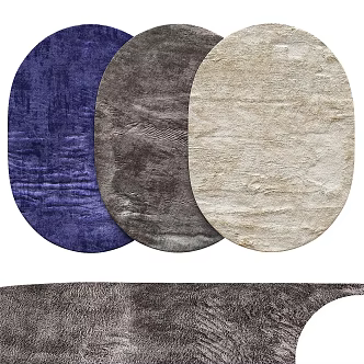 Round carpet carpet 3d model