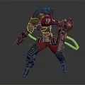 Industrial LOFT Robot Iron Man Mech Warrior Machine Battlearm Mechanical Battlearm Machine Fighter Robot 3d model