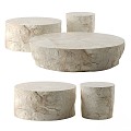 Stone coffee table suit 3d model