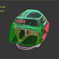 JOTI 350 Modern Black Helmet With Transparent Visor And Protective Design