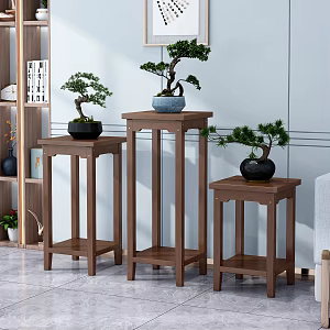New Chinese style flower table 3d model