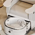 Gray Massage Chairs In Arcadia Beauty Relaxation Space With Arched Marble Wall