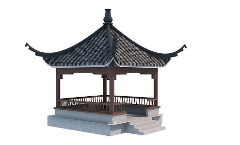 Ancient Chinese Pavilion 3d model