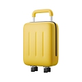 Modern Suitcase Travel Bag Cartoon Travel Case 3d model