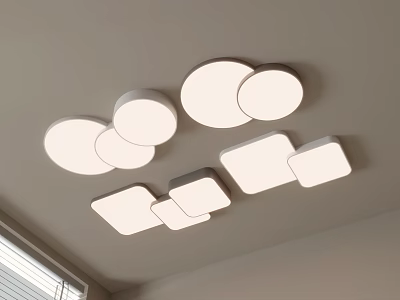 Modern Ceiling Lamp Geometric Ceiling Lamp Bedroom Lamp Art Shape Lamps Fashion Living Room Lamp 3d model