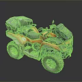 Orange ATV Four Wheel Drive Vehicle With Luggage Rack Storage Box And Off Road Tires