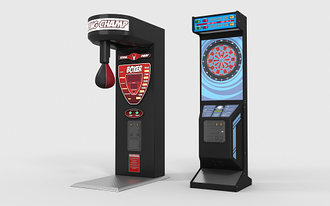 Modern Game Machine Boxing Simulation 3d model