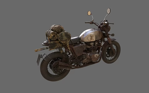 Do the old motorcycle 3d model