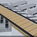 Modern Industrial Warehouse Logistics Facility With Conveyor Belt Wooden Crates And Delivery Trucks