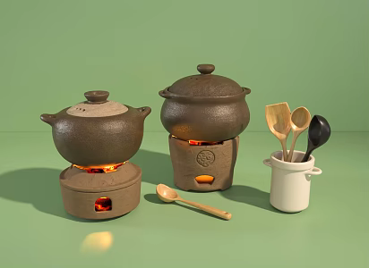 casserole stove 3d model
