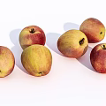 Fresh Red and Yellow Apples on White Background with Juicy Appearance for Healthy Diet