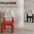 Heart Shape Hand Gesture Design Chairs In Red And Black Poliform Style