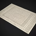 Elegant Square Rug With Intricate Light Pattern For Living Room Decor 3d model
