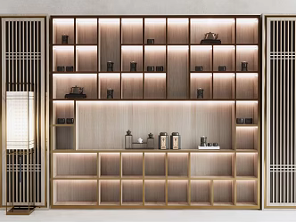 New Chinese Decorative Cabinet 3d model