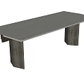 Calligaris modern dining table large board table multi-person dining table rectangular dining table 3d model
