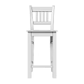White Wooden Bar Stool With Slatted Back In Simple Modern Style 3d model