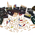 Various Bullets Weapons Ammunition Propellant Bullets 3d model