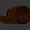 Fresh Brown Sliced Fruit With Segmented Texture And Healthy Organic Look