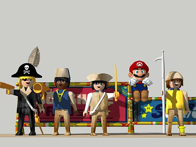 Children's toy pirate soldier doll Mario 3d model Children's toy pirate soldier doll Mario 3d model