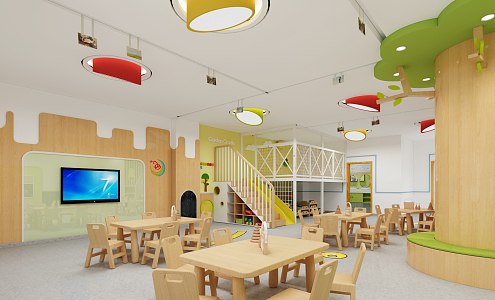 Modern Kindergarten Small Classroom 3d model