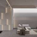 Modern Basement Interior With Sports Car And Stylish Decor