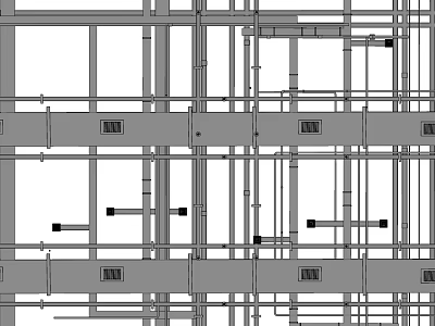 Ceiling Structure Framework Design with Keel Installation and Layout Details 3d model