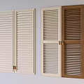 Stylish Wardrobe Doors With Louvered Design Multiple Colors White Light and Dark Brown Gold Hinges