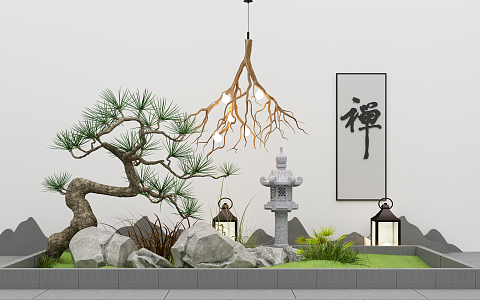 New Chinese Landscape Sick Garden Landscape 3d model