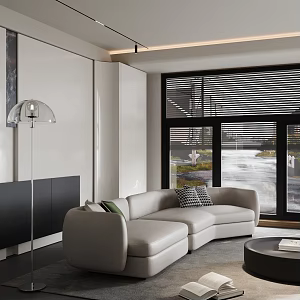 Living room sofa coffee table carpet decoration 3d model