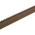 Railroad Track Road Infrastructure With Steel Rails Wooden Sleepers And Gravel Ballast
