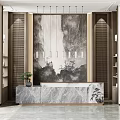 New Chinese Front Desk 3d model